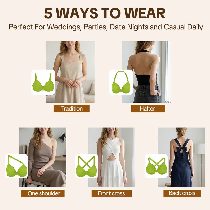 HSIA Seraphina 5-Way Multiway  - Underwire Bra Padded recension och pris
