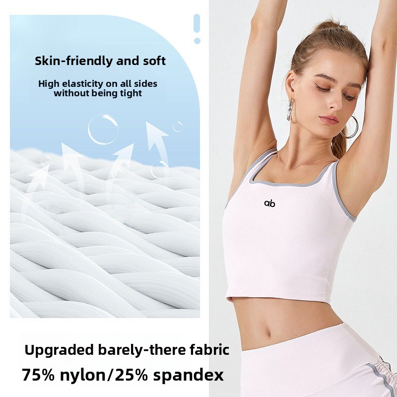 Women Summer Ribbed Yoga Tank  - Underwire Bra Padded recension och pris