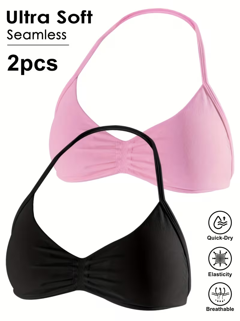 2pcs Seamless Sexy Open Back G - Underwire Bra Padded recension och pris